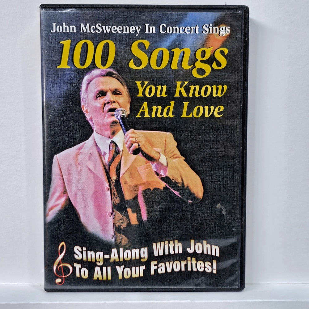 John McSweeney In‎ Concert Sings 100 Songs Sing Along DVD Karaoke Country R0